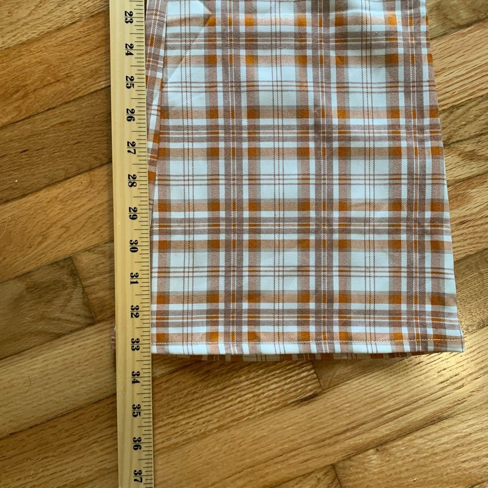 Missguided Plaid High Waisted Flare Pants Brown Check Trousers Sz 4 Womens View 6